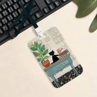Porta Tarjetas Gato Negro Lindo Funda Para Tarjetas De Crédito Estudiante Tarjeta De Identificación Subway Permisos De Trabajo Estilo Clásico Material PVC - details 6