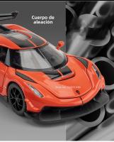 Modelo De Coche De Deportes Jesko a Escala 1/32 En Aleación Con Luz Y Sonido Vehículo De Metal Para Colección Regalos Para Niños - details 2