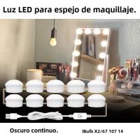 Espejo De Maquillaje LED Con Luz De Pared Para Baño Y Vestíbulo Luz De Noche De Mesa Decorativa Ajustable Sin Pasos Iluminación De Habitación - details 0