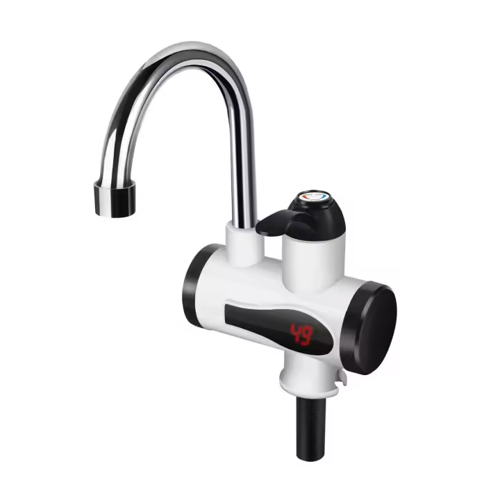 3000W Electric Faucet + Instant Shower Head Water Heater LED Display - 1