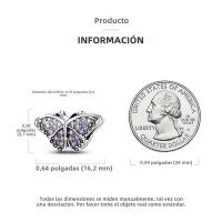 Encanto De Mariposa Plateado En Plata Con Circonia Bola Redonda Colgante Para Pulsera O Collar DIY Joyería De Moda Irregular - details 120