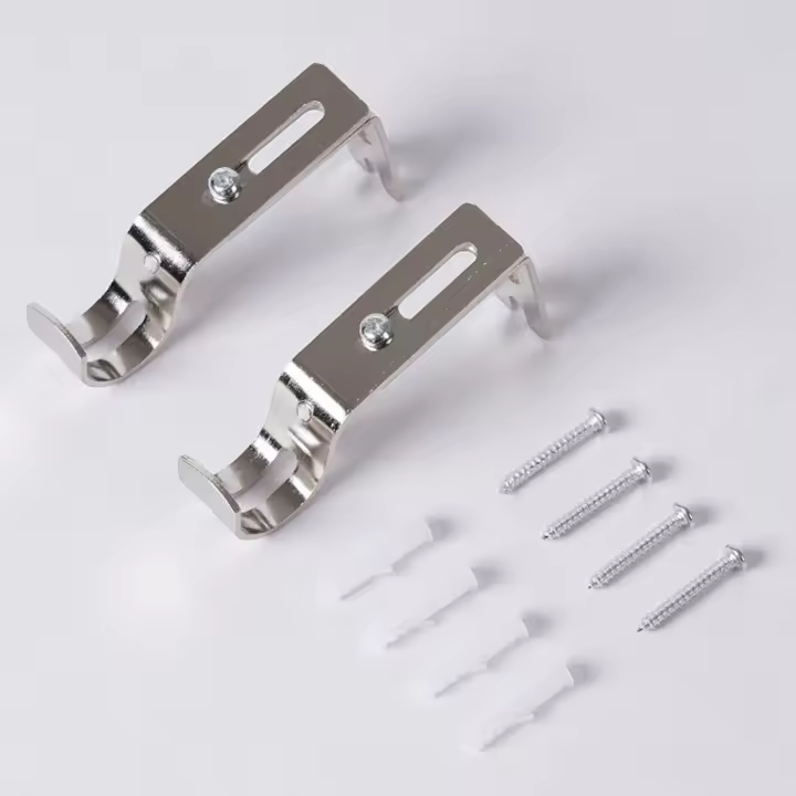 2pcs Caballete De Cortina De Hierro Universal Ajustable 8.8-11.5cm Para Rodillo Romano Accesorios De Muebles Para El Hogar - 1