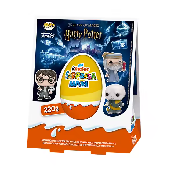 Kinder Huevo Sorpresa Gigante Funko Harry Potter 220 g – Huevo de Chocolate con Leche y Sorpresa 2026 - 1