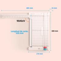 Cortadora De Papel Portátil KW-trio 12.6 Pulgadas Con Cabeza De Corte De Línea De Plegado Y Borde Recto Para Artesanía De Escritorio - details 16