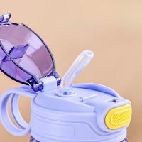 Botella De Agua 550ml Con Tapa De Cerradura Segura Y Pajita Para Niños Dibujos Animados Resistente a Fugas Para Camping Viajes Y Exteriores - details 4