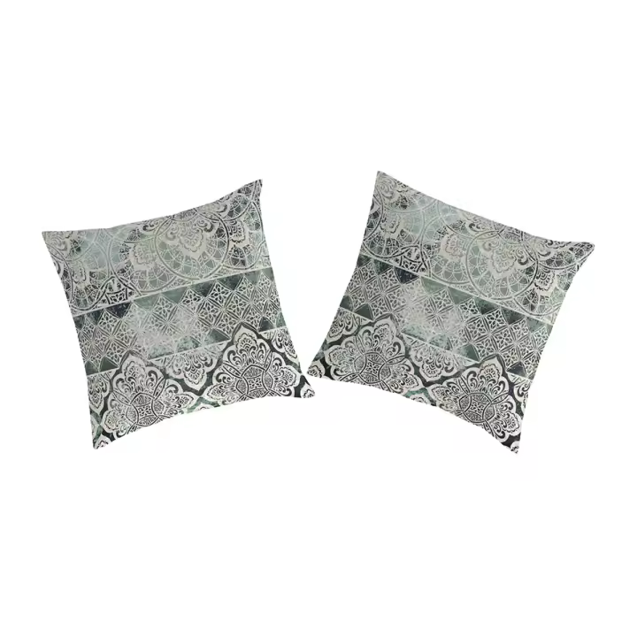 GUY LAROCHE - 2 fundas de almohada 100% algodón ALAIN azul/gris 65x65 cm - 1