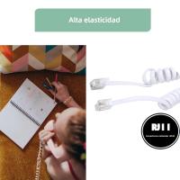 Cable De Teléfono RJ9 4P4C De 8 Pies Con Desenredador Rotativo De 360 Grados Adaptador De Cable Para Teléfono Fijo - details 3