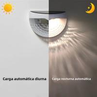 Lámpara Solar LED Para Valla Exterior Impermeable Luz De Pared Para Jardín Camino Terraza Decorativa Blanca Cálida Instalación Auto-Contenida - details 3