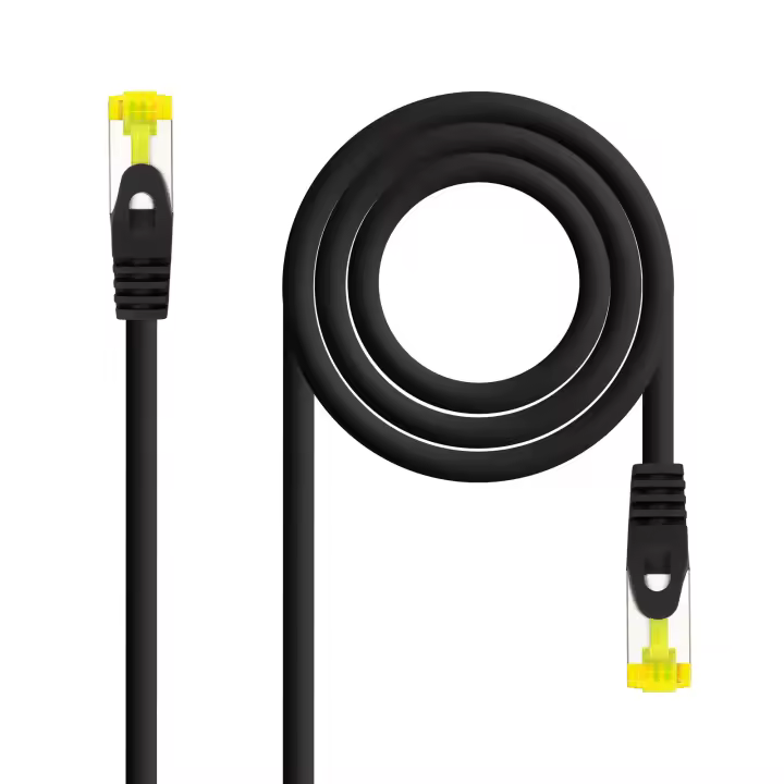 Cable de Red Nanocable RJ45 Cat6a S/FTP CU LSZH 0,5m Negro 100% Cobre - 1