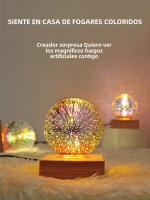 Lámpara De Ambiente LED 3D Fuego De Artificio Luz Nocturna Colorida Para Decoración De Hogar Lámpara Colgante De Bola De Vidrio Estrella Cielo - details 2