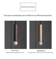Lámpara Colgante Nórdica De Madera Decorativa Para Hogar Iluminación Interior Para Sala De Estar Dormitorio Estudio Fuente De Luz LED Incluida - details 3
