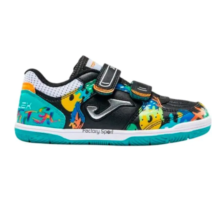 JOMA TOP FLEX SALA NEGRO/MULTICOLOR/TURQUESA PARA NIÑOS - 1
