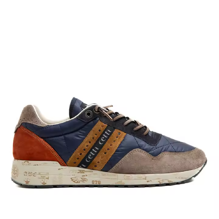 Zapatos sport Cetti ante navy con cordón elástico - 1
