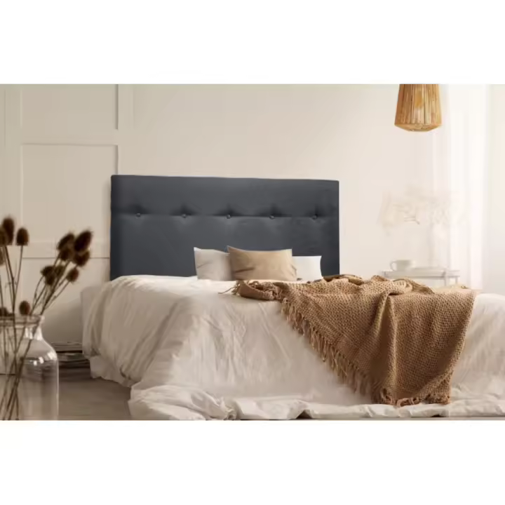 DECORQUALITY Cabecero de Cama SEVILLA Cabezal cama matrimonio moderno tapizado en TEJIDO ANTIMANCHAS de primera calidad Premium - 1