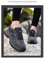Zapatos Casuales De Cuero Para Hombres Y Mujeres Con Peluche Cálido Talla 49 Antideslizantes Transpirables Para Primavera Otoño Verano Y Invierno - details 15