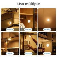 Lámpara LED Recargable Con Sensor De Movimiento Y Control Remoto Timer Luz Nocturna Dimmable Para Pasillos Escaleras Armario - details 9