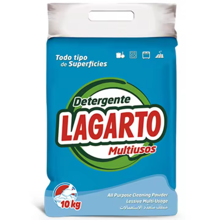 Lagarto - SACO de 10Kg de detergente en polvo para lavadora - LAGARTO BASIC JABON - 1