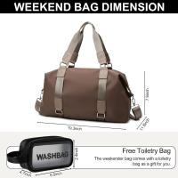 Bolsa de viaje para gimnasio, bolsa de viaje para mujer, bolsa de fin de semana, bolsa de mano para artículos personales, bolsa de yoga con bolsillo húmedo, bolsa de maquillaje para deportes, bailes, - details 4
