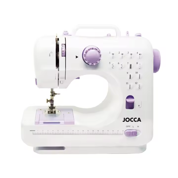Jocca Máquina de Coser Multifunción 12 Puntadas con Luz LED, Brazo Libre y Doble Velocidad para Uso Doméstico - 1