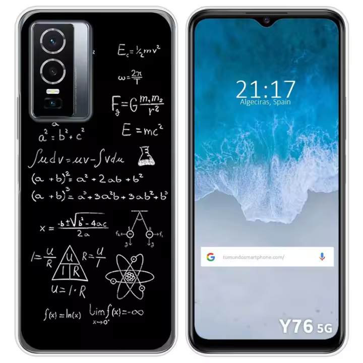 Funda Silicona para Vivo Y76 5G diseño Formulas Dibujos - 1