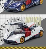 Modelo De Coche Diecast 1:24 Pagani Huayra Dinastia Con Luz Y Sonido Puertas Abiertas Colección De Juguetes Para Niños Regalo Vehículo De Carreras De 4 Puertas Material Aleación Metálica - details 2