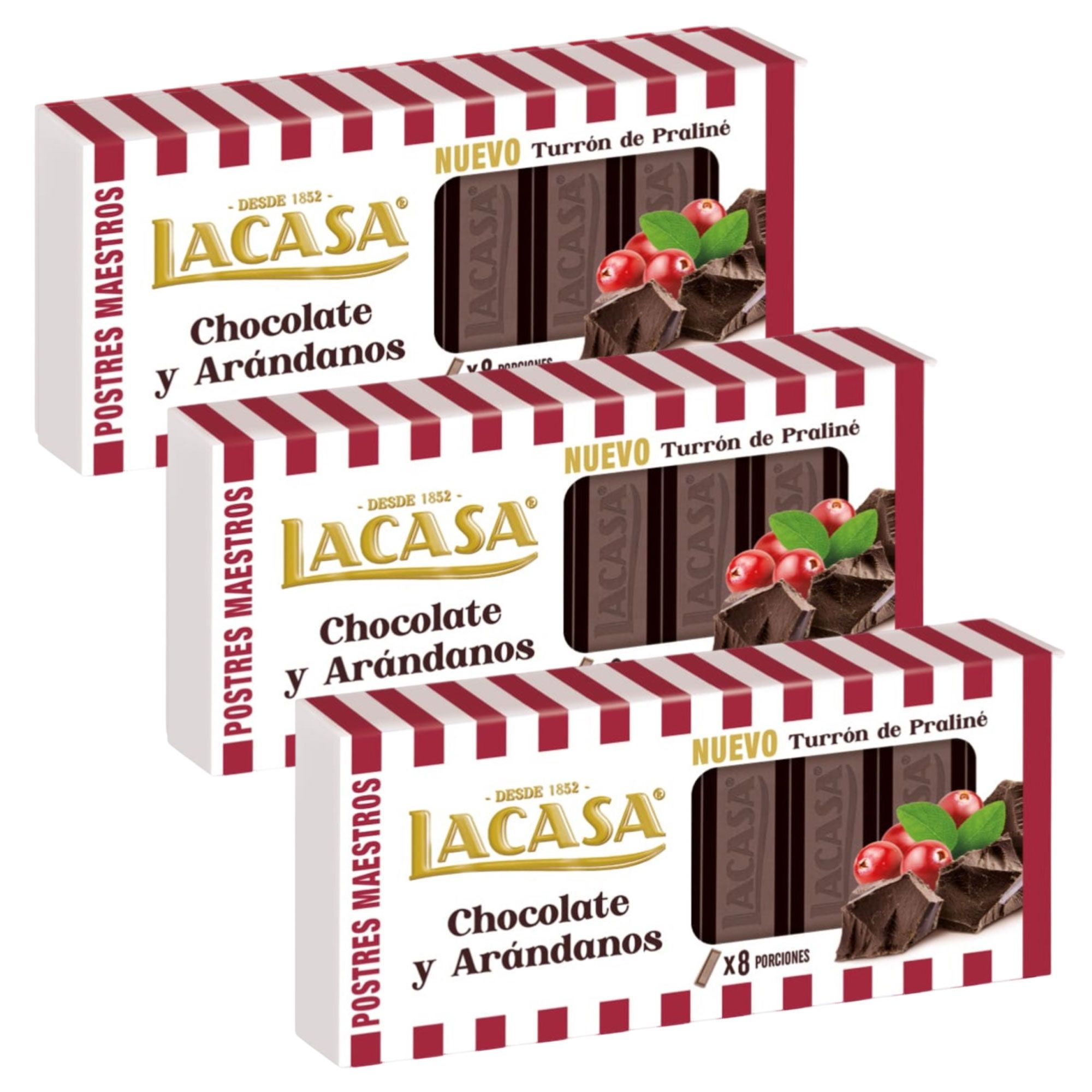 Pack de 3 Turrones Lacasa de Diferentes Sabores