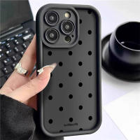 Funda De Teléfono Negra Con Patrón De Puntos Para iPhone 17 16 pro Max 16E 15 14 13 12 11 XS X XR 6 7 8 plus Material TPU Suave Y Antigolpes - details 6