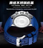 Reloj De Pulsera Deportivo Casual Para Hombres MINI FOCUS Gran Dial Luminoso Resistente Al Agua Cuarzo Multi-function Corona a Contrachavija Calendario - details 15