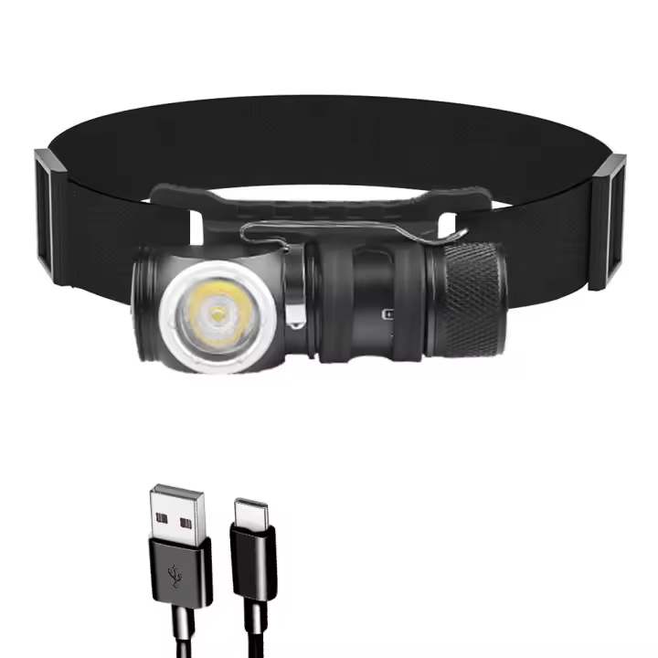 Linterna Frontal LED Tipo-C USB Con Clip Magnético Para Pesca Caza Y Camping Lámpara Torcha Con Fuente De Energía De Litio Ion Impermeable - 1