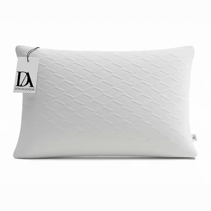 Don Algodón - Almohada Viscoelástica 100% Copos Tejido Strech 70cm - Confeccionada en tejido premium Stretch Aloe Vera de 400gr - 1