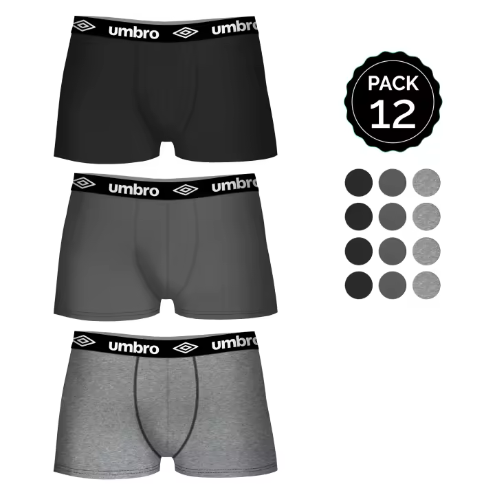 Pack 12 calzoncillos UMBRO en varios colores para hombre - 1