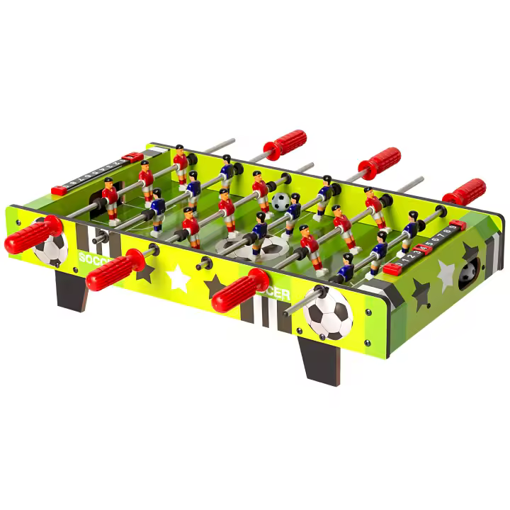 COLORBABY - Mesa futbolín infantil, 2 jugadores, con marcadores manuales, fabricada de madera resistente, juegos de mesa, futbolines para niños, recomendado a partir de 6 años - 1