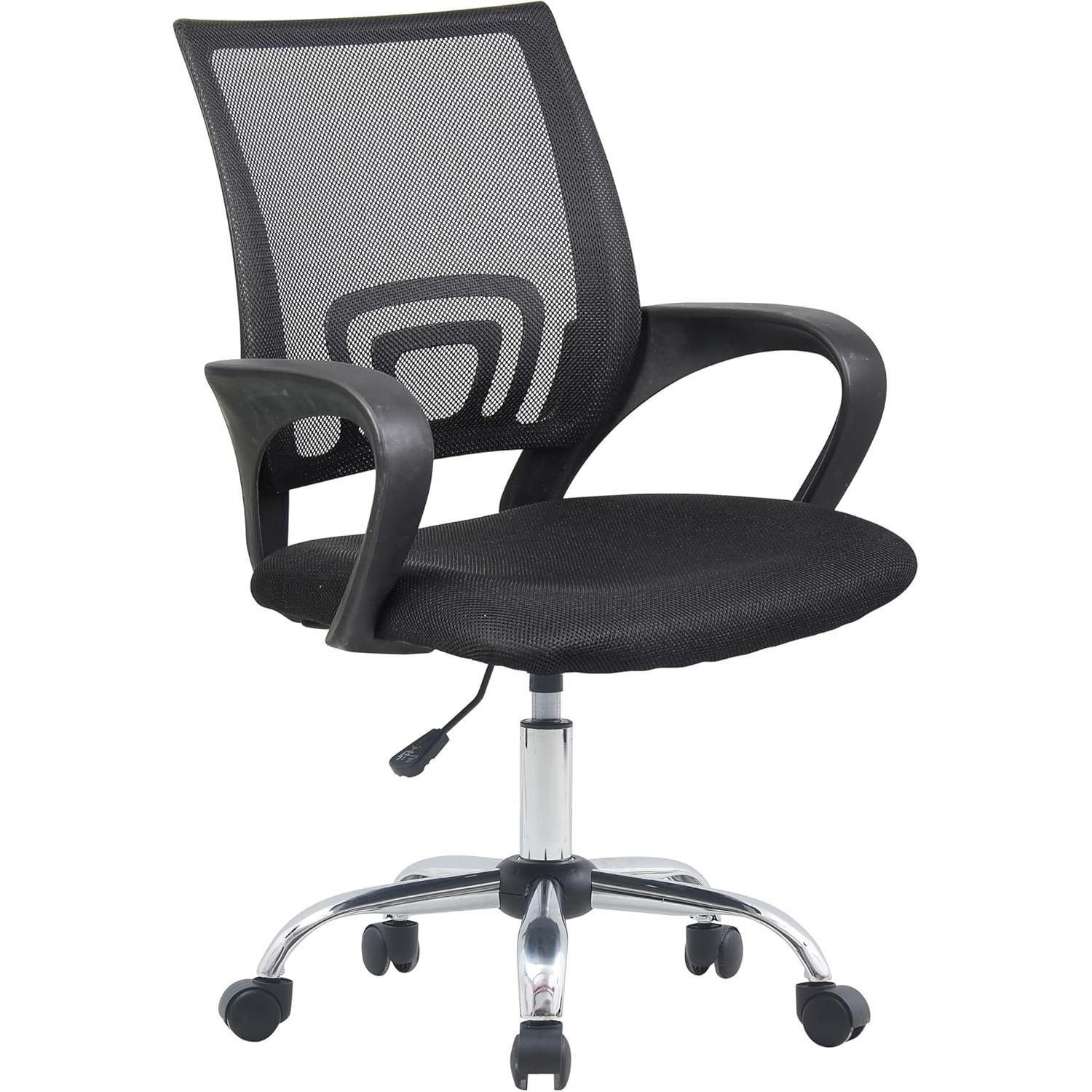 Silla de oficina o trabajo con altura ajustable. Silla escritorio para estudiantes ergonómica y giratoria