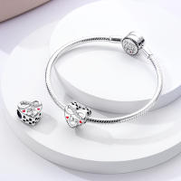 Beadas De Corazón Colorido En Plata Para Joyería De Pulsera Y Collar Con Encanto Para Chicos Y Chicas Accesorios De Moda Irregular - details 122