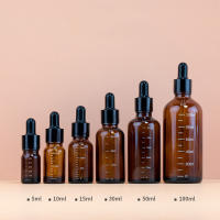 Botella De Agua De Aromaterapia Recargable De Vidrio Ambar Con Escala Y Droso 5ml-100ml Para Repostería Y Viajes - details 12