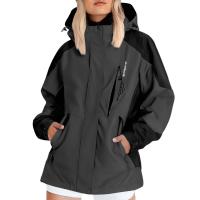 Chaqueta De Montañismo Para Mujer De Otoño Moda Con Capucha Impermeable Y Resistente Al Viento De Larga Duración Para Exteriores - details 7