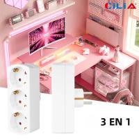 Adaptador De Poder Estándar EU Con 3 Enchufes Schuko Blanco | Extensor De Enchufes De Alta Capacidad 3680W 16A 220-250V Certificado CE Y RoHS - details 0