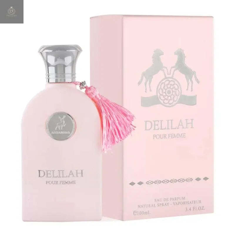 Delilah de Maison Alhambra - 100ml Eau de Parfum femenino con notas florales a rosa turca, lirio, peonía, vainilla y almizcle - Inspirado en Delina Parfums de Marly - Hecho en Dubai