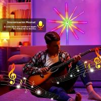 Tira De LED RGBIC Colorida Con Control De Voz Bluetooth Y Tiempo LED Decorativo Para Ambiente Con Efecto De Fuegos Artificiales Y Reproducción De Música - details 7