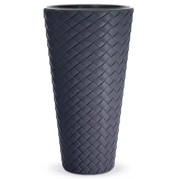 Macetero Prosperplast SLIM MATUBA 57L con Depósito y Dimensiones 400x400x780 en Color Antracita para Decoración en Interiores y Exteriores - 1