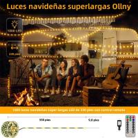 Luces De Cadena De Navidad 1000/500LED Impermeables Con Control Remoto Para Decoración De Exterior Árbol Fiesta Matrimonio - details 5