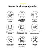 Lámpara De Escritorio Magnética Baseus LED Recargable Con Iluminación Suave Para Armario Estudio Lectura Luz Nocturna Moderna - details 2