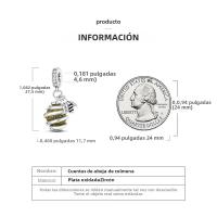 Pulsera Original De Plata 925 Con Encantos De Mariposa Abeja Y Corazón De Árbol Para Joyería De Fiestas Para Mujeres - details 15