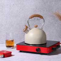 Hervidor de agua con silbato europeo de 2,5l, tetera de acero inoxidable, hervidor de agua, olla de silbato de cocina, fondo plano, duradero, utensilios de cocina - details 2