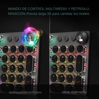 Teclado Mecánico AULA F2088 Retro Punk Con Teclas Redondas Iluminación RGB Para PC Laptop Tablet 104 Teclas Cableado Teclado De Juego - details 1