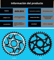 GOLDIX Cadena De Bicicleta 3mm Desplazado 8 Tornillos MTB Cadena De 36T 38T Para SRAM AXS FORForce 8-Nails 10 11 12 Velocidades Aleación De Aluminio Para Bicicletas De Montaña Y Carretera - details 1