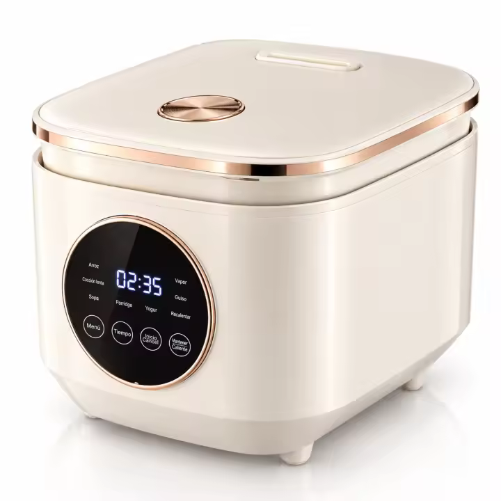Olla Eléctrica Multifunción 5L, Olla Arrocera Inteligente Programable con Panel Digital, Cubeta Antiadherente y Cocción Automática, Multicooker para Arroz, Sopas, Guisos, Vapor y Cocina Diaria - 1