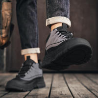 Zapatos De Trabajo Casual Invierno Para Hombre Botas De Cuero Con Pelo Cómodas Antideslizantes Altas Transpirables Con Plush - details 7