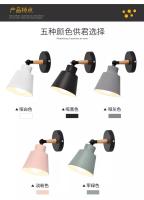 Lámpara De Pared Moderna Minimalista Nórdica En Madera Sólida Para Dormitorio Lámpara LED Macaron Creativa Para Sala De Estar Pasillo Y Cama - details 1