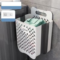 Cesta De Ropa De Baño Plegable Y De Pared Para Almacenamiento De Ropa Sucia Organizador De Lavandería Familiar Material Ecológico Plástico Y Cemento - details 15